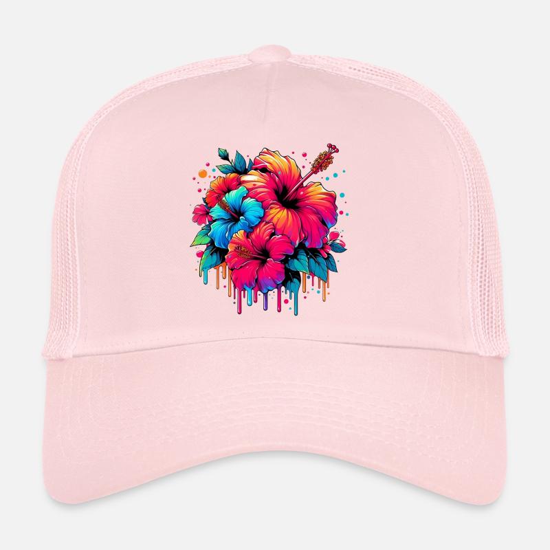 Fleurs d’hibiscus Casquette trucker 