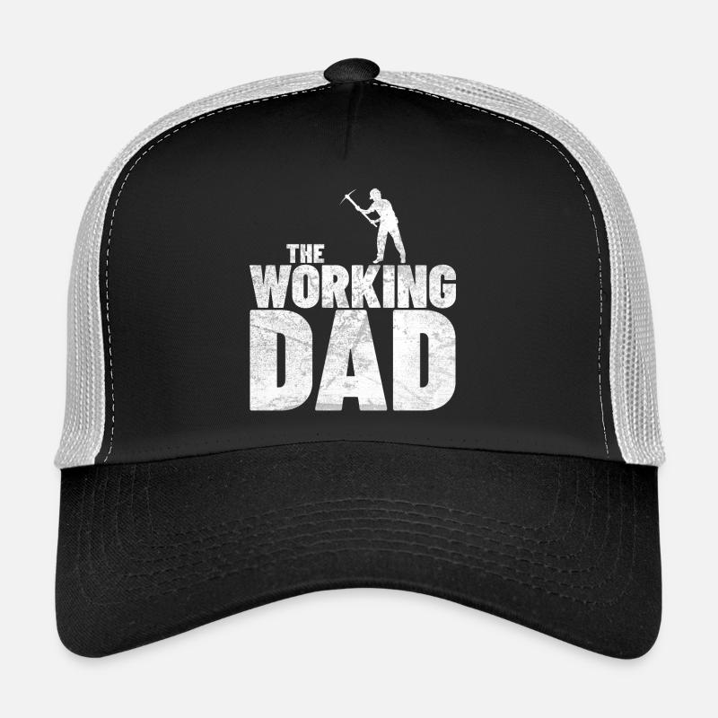THE WORKING DAD - Trucker Cap - Schwarz/Steingrau