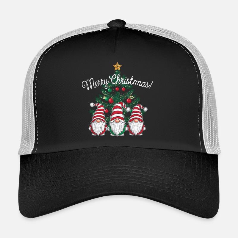 Gnom Weihnachtspullover Gnome Weihnachten - Trucker Cap - Schwarz/Steingrau
