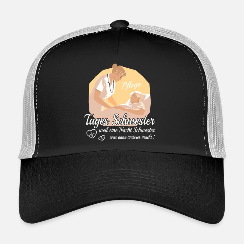Tages Schwester - Trucker Cap - Schwarz/Steingrau