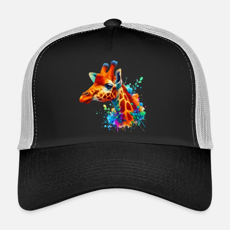 Girafe - Casquette trucker  - noir/gris pierre