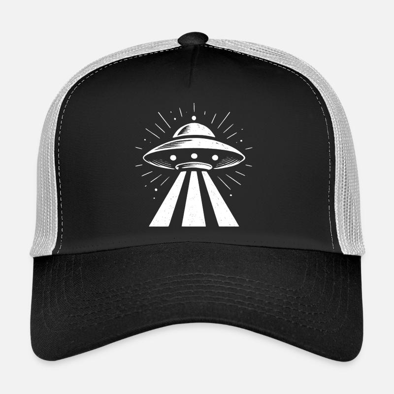 Minimalist UFO Alien Flying Saucer Sil Trucker Cap