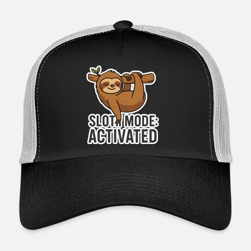 Sloth Mode: Activated - Funny Sloth Saying - Trucker Cap - black/stone grey