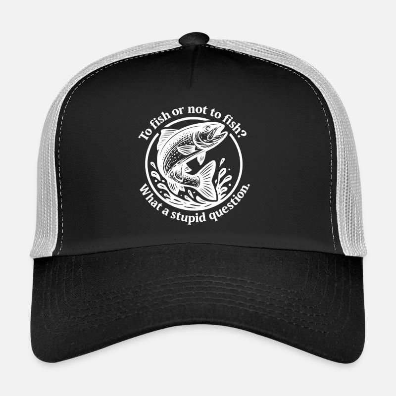 Motif de poisson amusant avec question Casquette trucker 