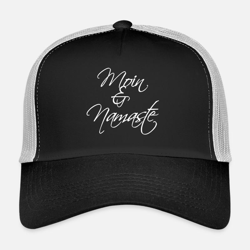 Moin & Namaste, white - Trucker Cap - black/stone grey