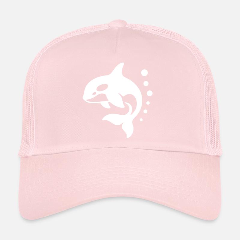 Dynamic Dolphin Art for Active Wear Trucker Cap