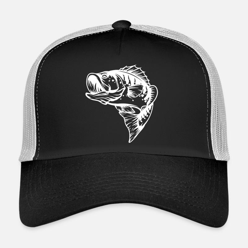Detailed Fish Skeleton Illustration Trucker Cap