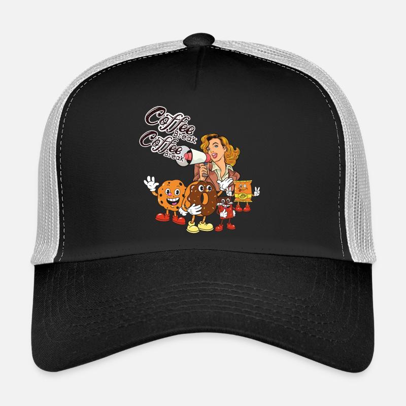 Pause-café – Style rétro et biscuits mignons Casquette trucker 