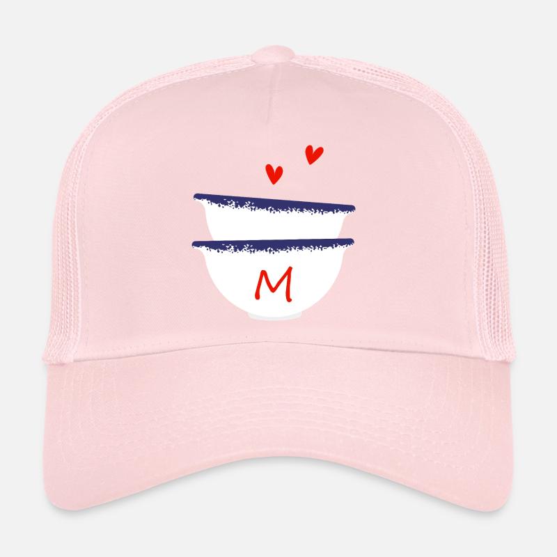 Letter m Breton bowls Trucker Cap