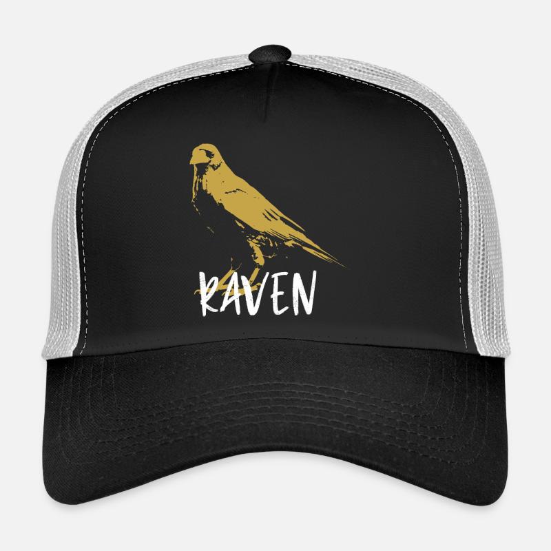 Illustration corbeau totem renaissance Casquette trucker 
