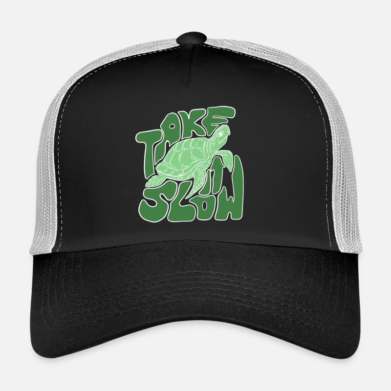 Take It Slow Turtle – Relaxed Ocean Vibes Design Trucker Cap