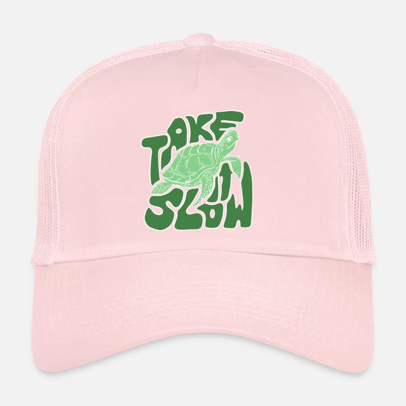 Take It Slow Turtle - Design détendu aux vibrations océaniques Casquette trucker 