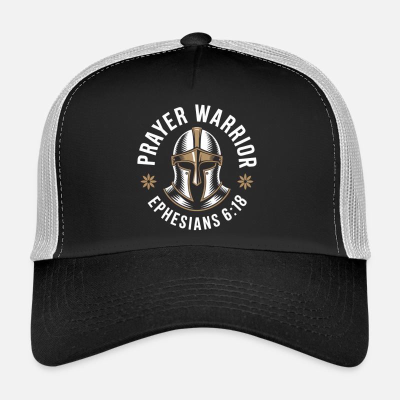 Christlich Prayer Warrior Ephesians 6 18 - Trucker Cap - Schwarz/Steingrau