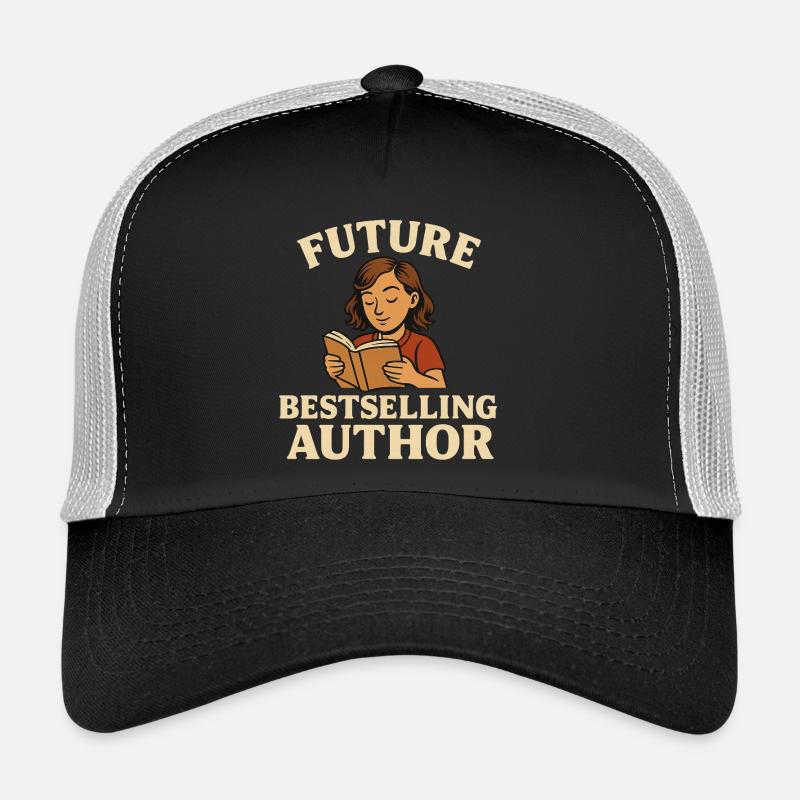 Futuristic Reading Passion Illustration - Trucker Cap - black/stone grey