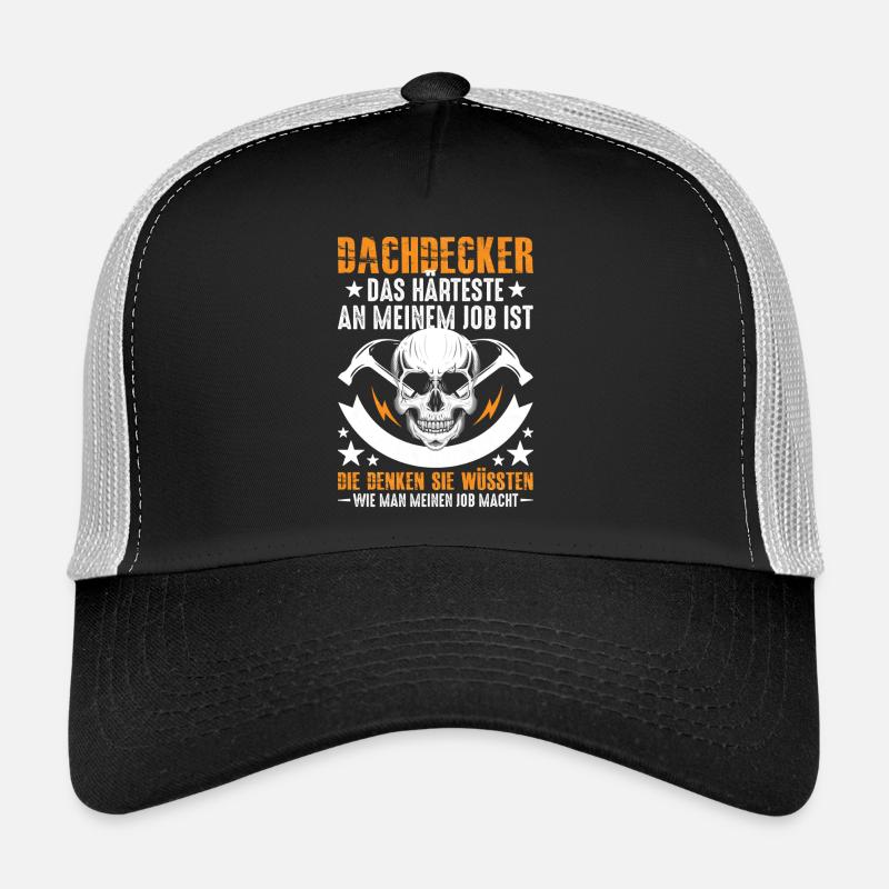 Dachdecker-Das-Harteste - Trucker Cap - Schwarz/Steingrau
