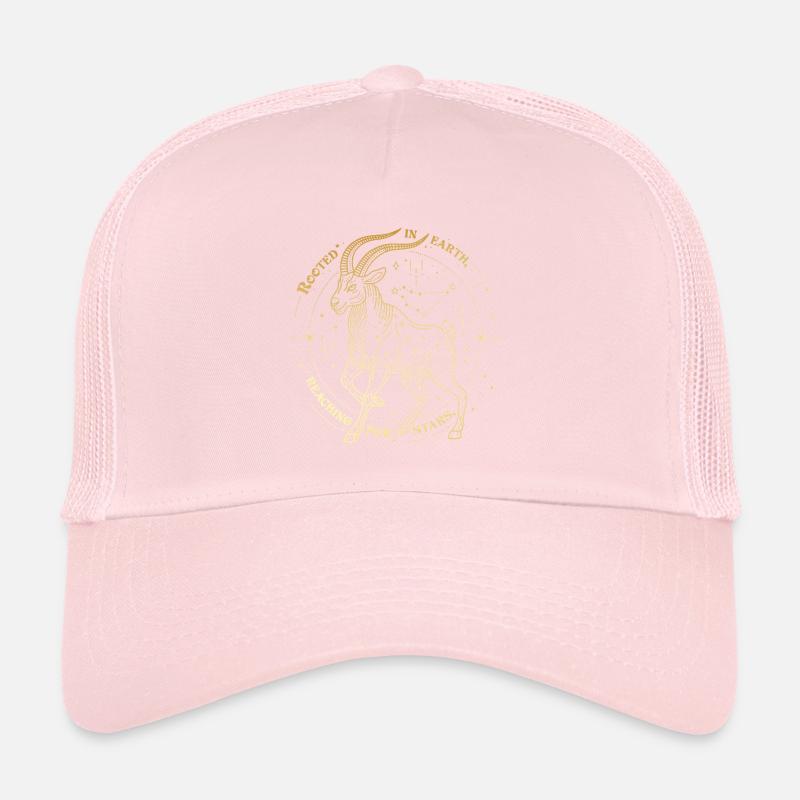Steinbock Sternzeichen Geschenk – Erde & Sterne Design Trucker Cap