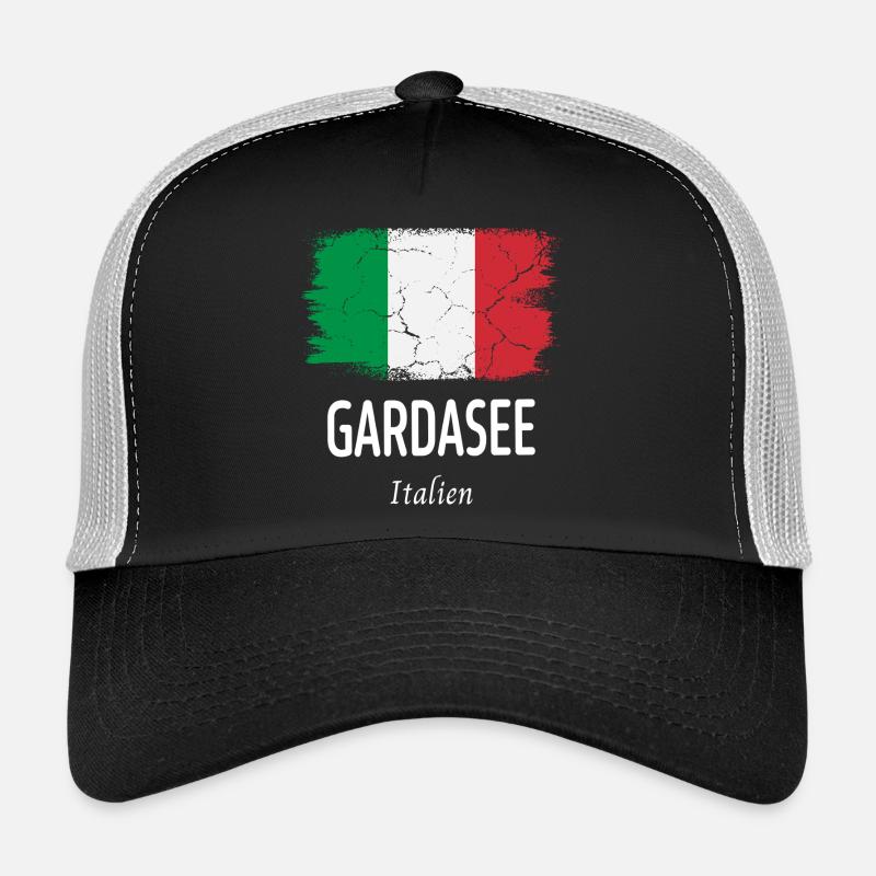 Gardasee - Trucker Cap - Schwarz/Steingrau
