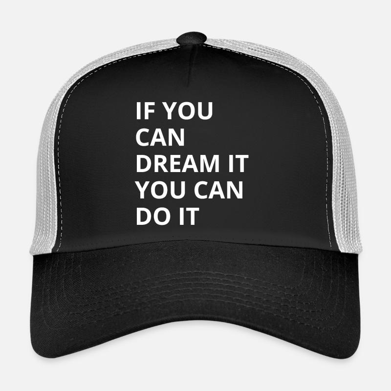 Dream Implementation Motivation Typo Trucker Cap