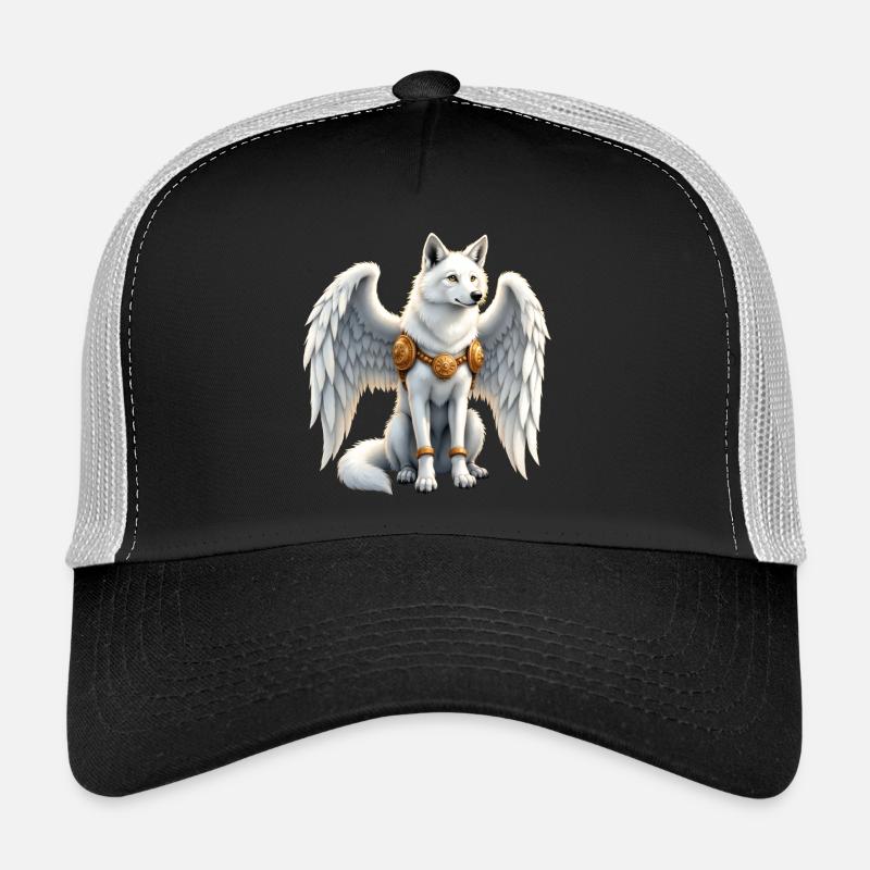 Loup aux ailes célestes Casquette trucker 