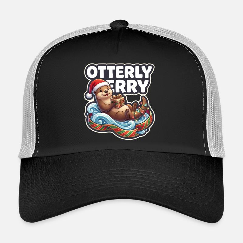 Otterly Merry Christmas Otter Trucker Cap