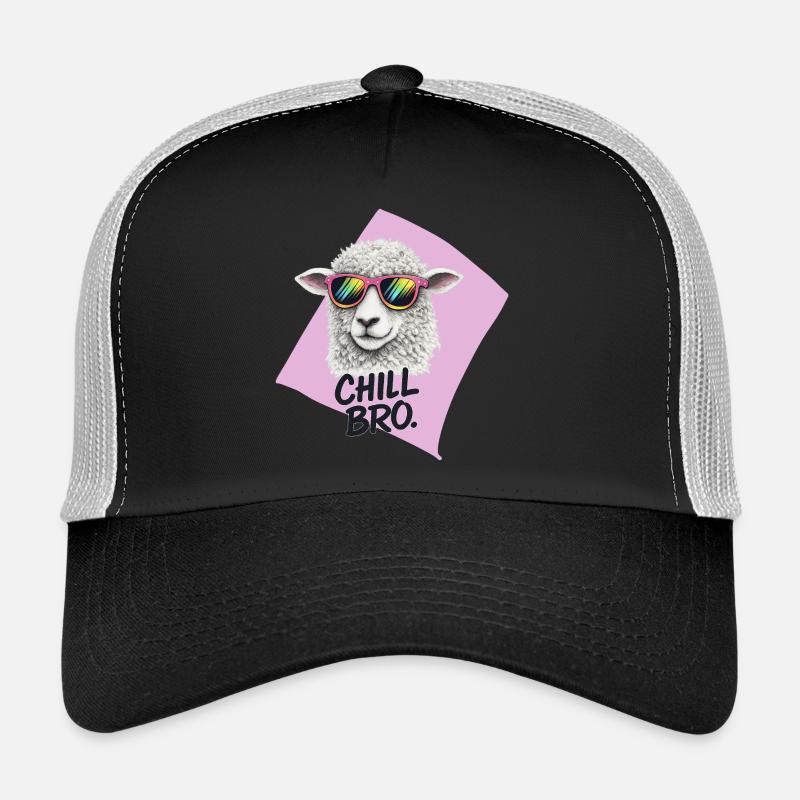 Chill Bro Schaf mit Sonnenbrille Trucker Cap