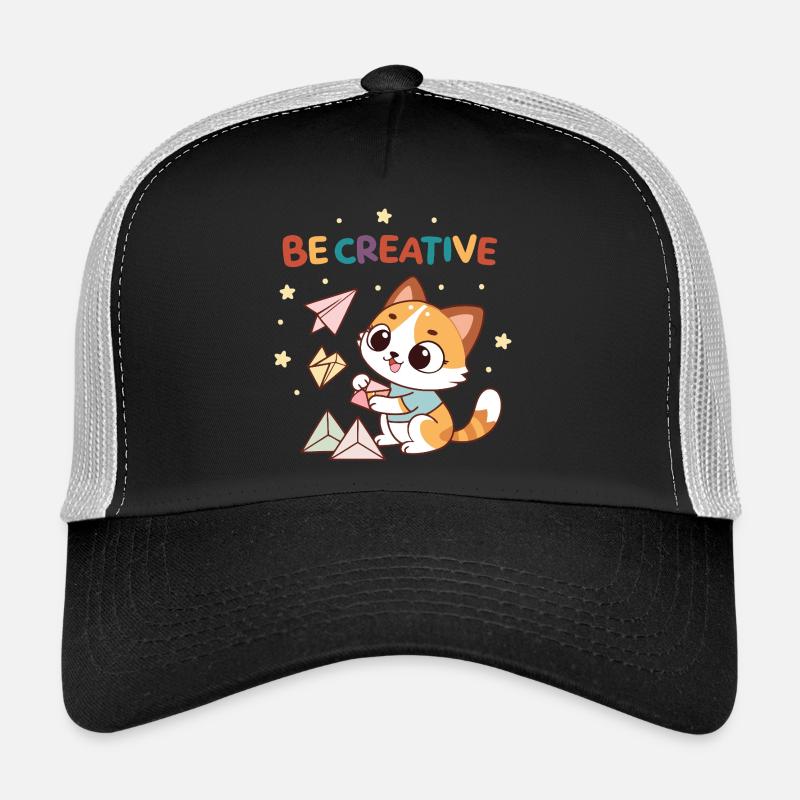 Creative Kitten and Paper Planes Trucker Cap