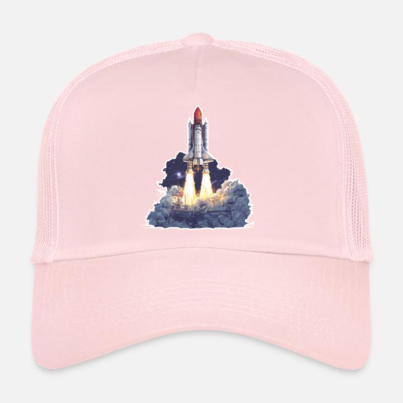 Exploration astronomique du lancement de fusées spatiales Casquette trucker 