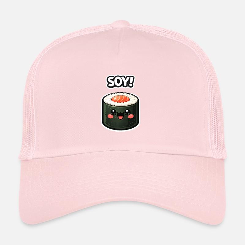 Kawaii Sushi Roll Soy Sticker Trucker Cap