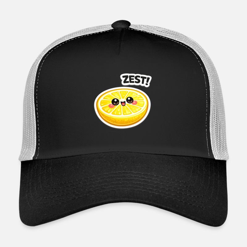 Citrus Zest Sticker Trucker Cap