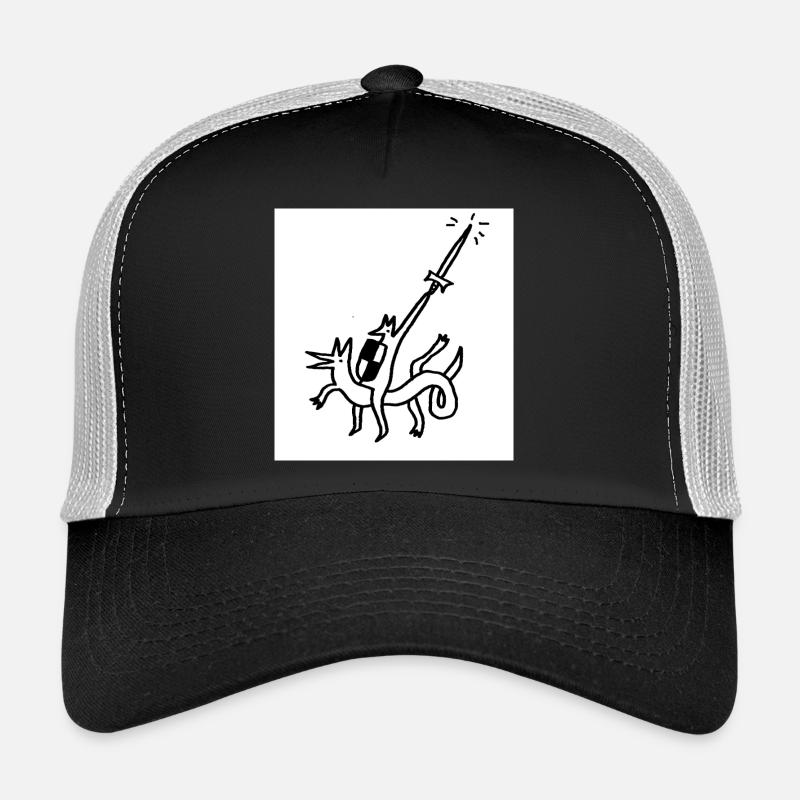 Held_mit_Schwert - Casquette trucker  - noir/gris pierre