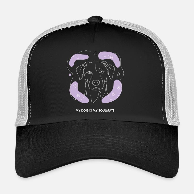 Dessin de lignes d’âmes sœurs de chien Casquette trucker 