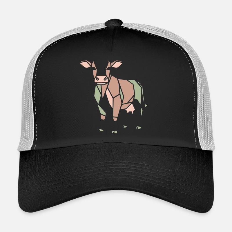 Vache géométrique Low Poly Modern Casquette trucker 