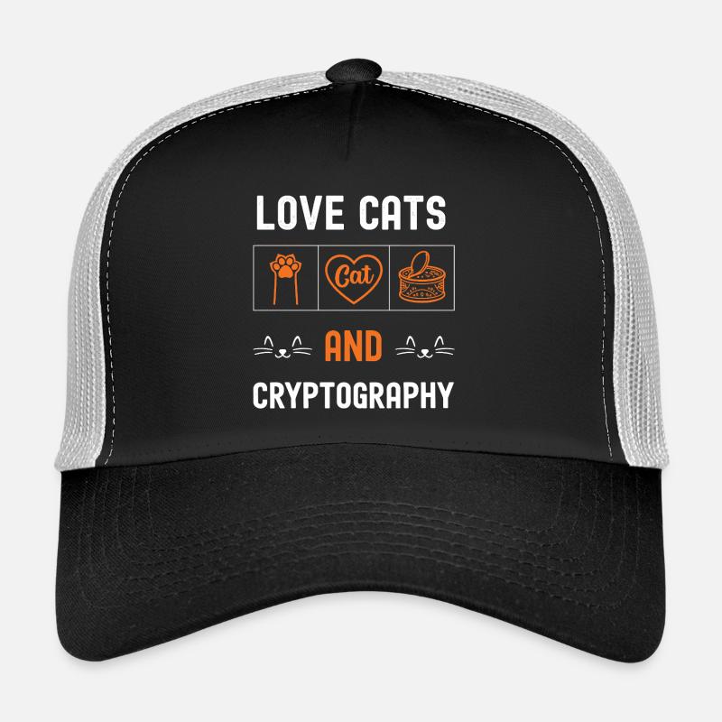 Chats et cryptographie Casquette trucker 