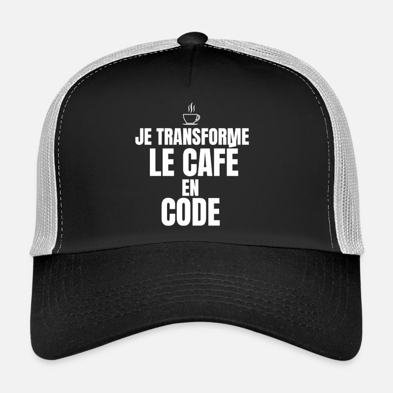 Ich verwandle Kaffee in Code Trucker Cap