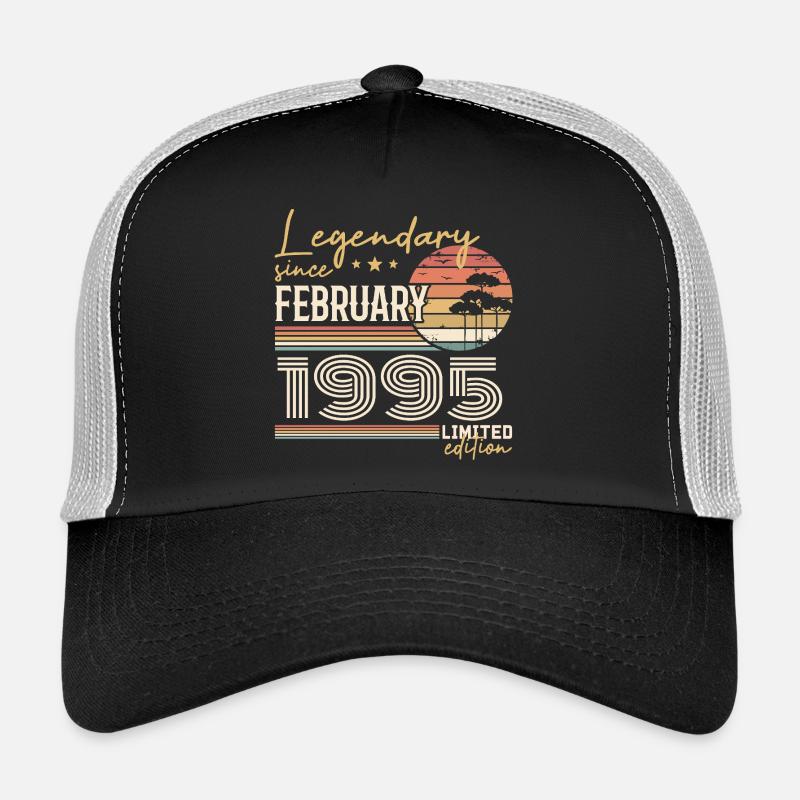 Février 1995 anniversaire 1995 légendes Février Casquette trucker 