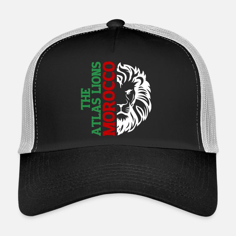 Typographie verticale du Maroc avec AtlasLion Casquette trucker 