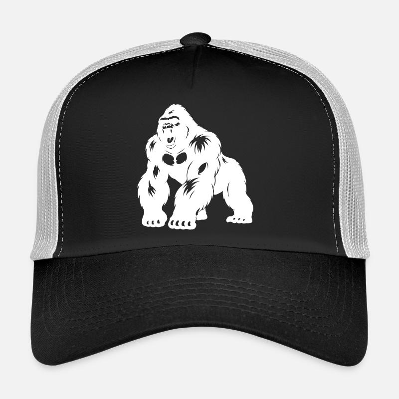 Silhouette Gorille dos argenté Casquette trucker 