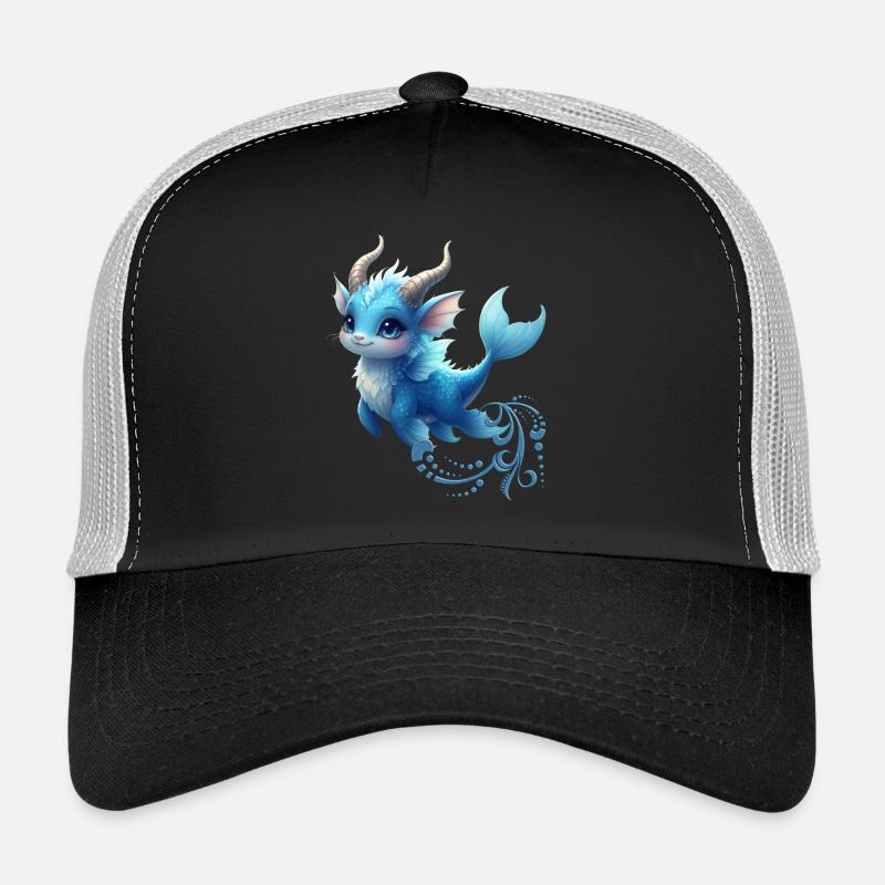 Blauer Drache Mystic Aquarell Trucker Cap