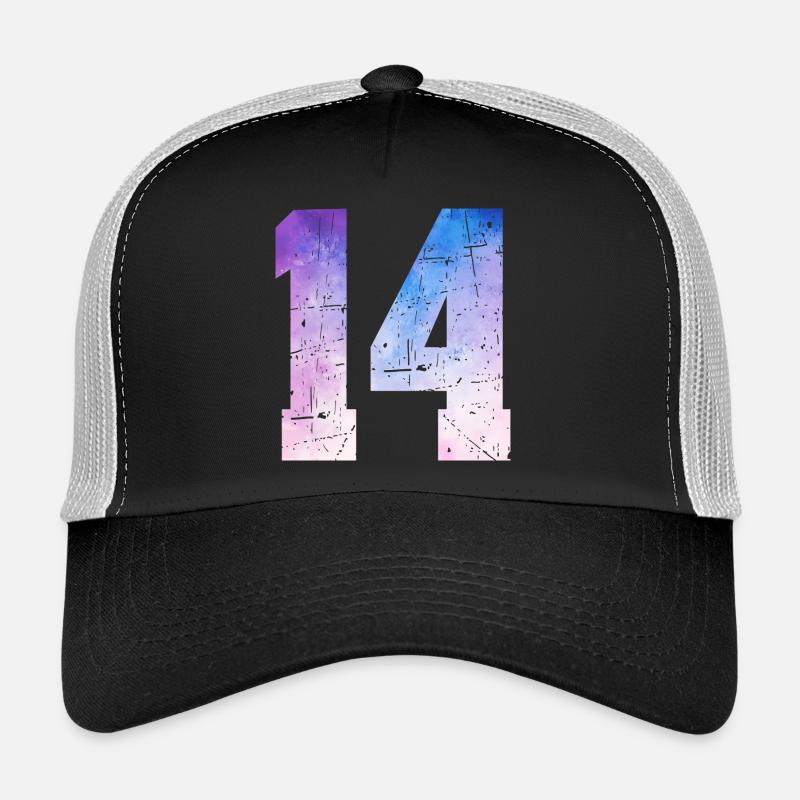 numéro 14 – Cadeau anniversaire 14 ans Casquette trucker 