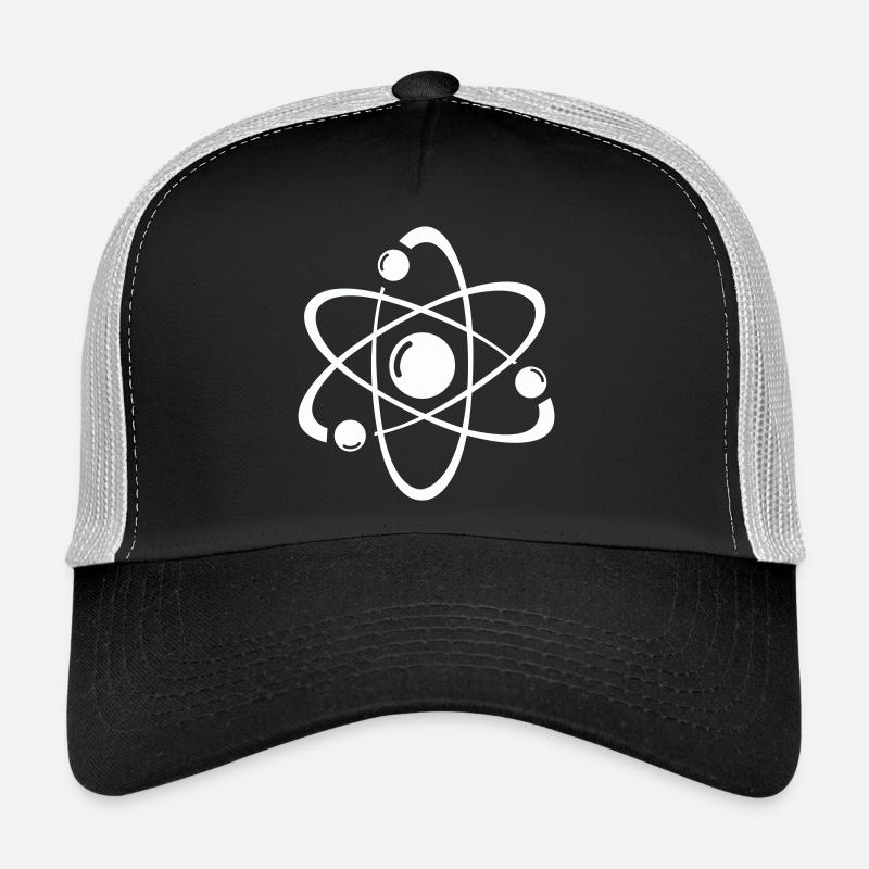 Atommodell Linienkunst - Trucker Cap - Schwarz/Steingrau