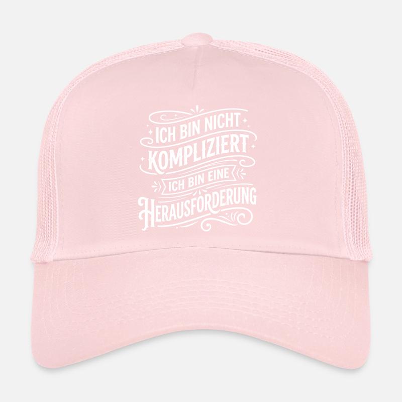 Ich bin nicht kompliziert Herausforderung Trucker Cap