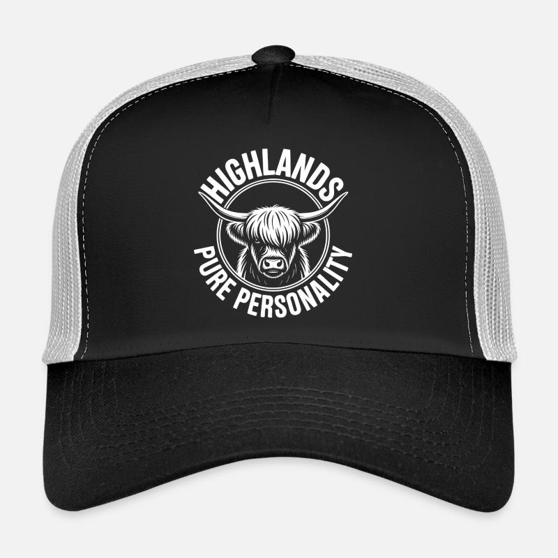 Highland Cow Circle Logo Trucker Cap