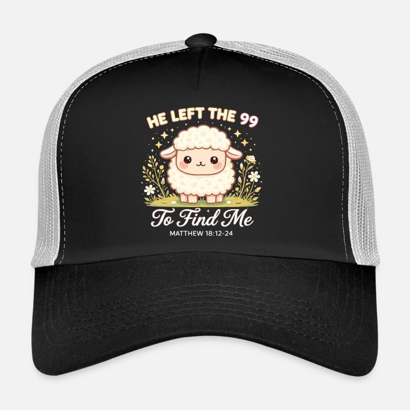 Lammmotiv: Er suchte mich Bibelvers Schaf Trucker Cap