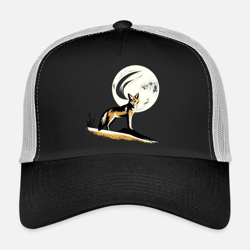 Jackal in the moonlight Trucker Cap