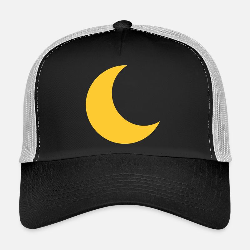 Yellow Moon Silhouette - Trucker Cap - black/stone grey