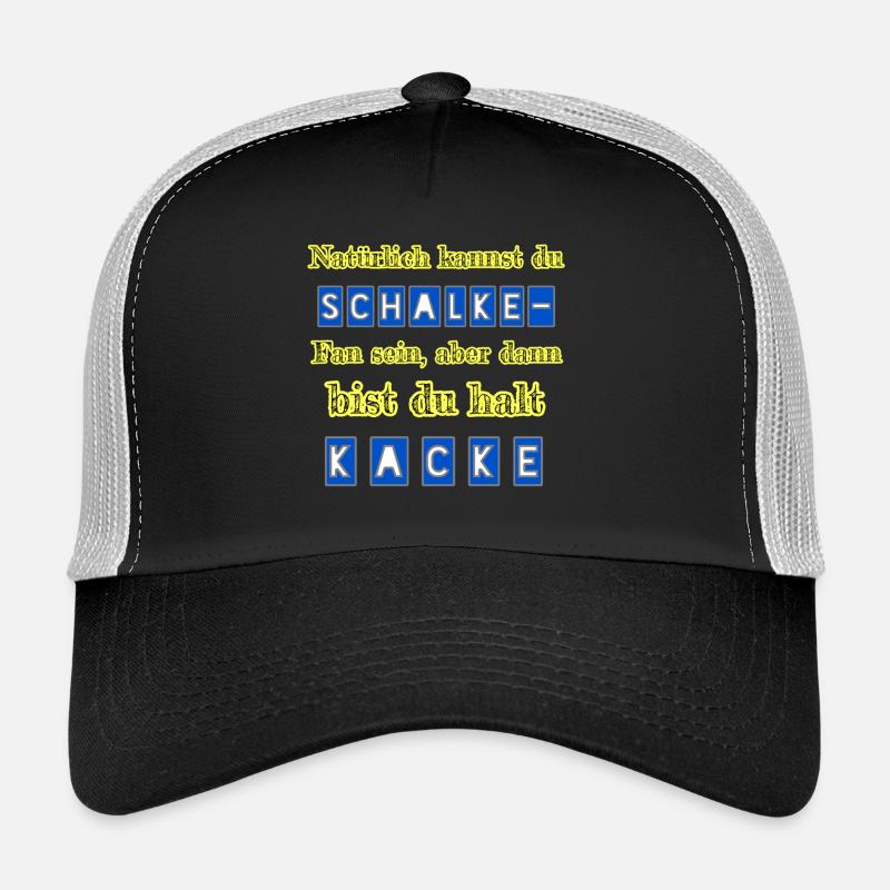 Schalke - Kacke - Trucker Cap - Schwarz/Steingrau
