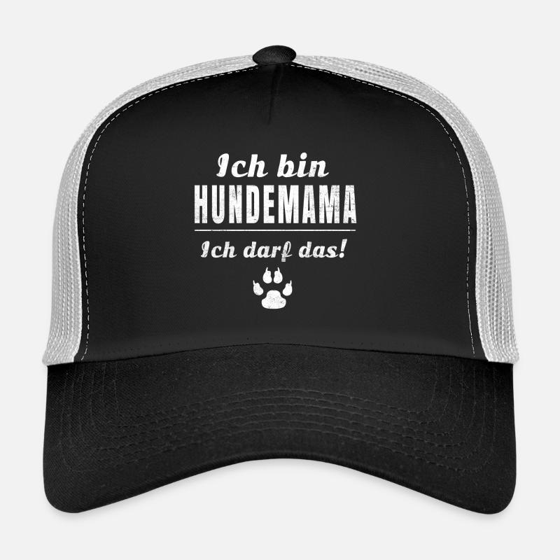 Ich bin Hundemama, ich darf das! - Trucker Cap - Schwarz/Steingrau