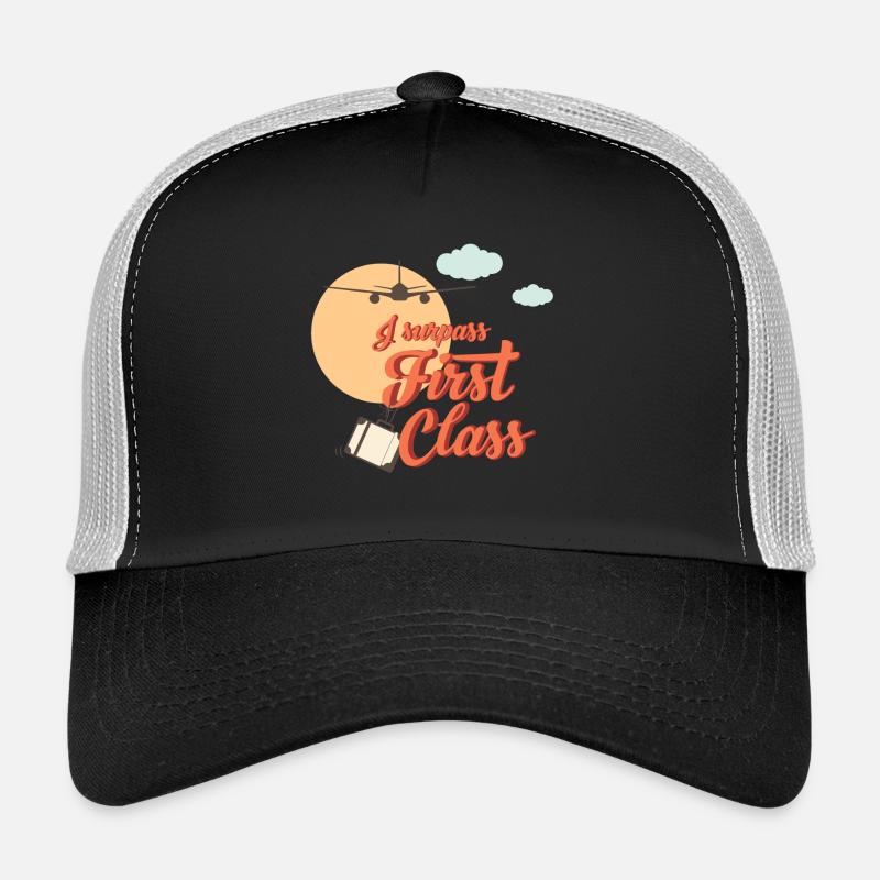Ich übertreffe first class - Trucker Cap - Schwarz/Steingrau