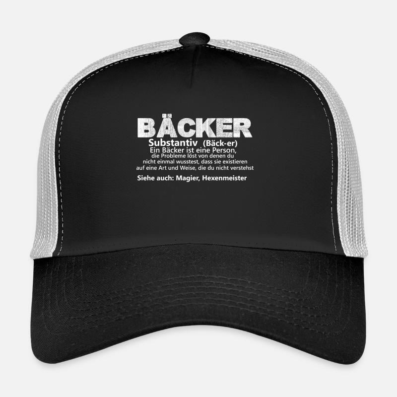 Bäcker - Trucker Cap - Schwarz/Steingrau