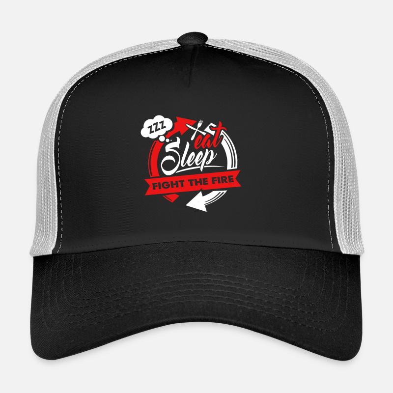 Essen - Schlafen - Feuerwehr - Beruf Berufung Trucker Cap